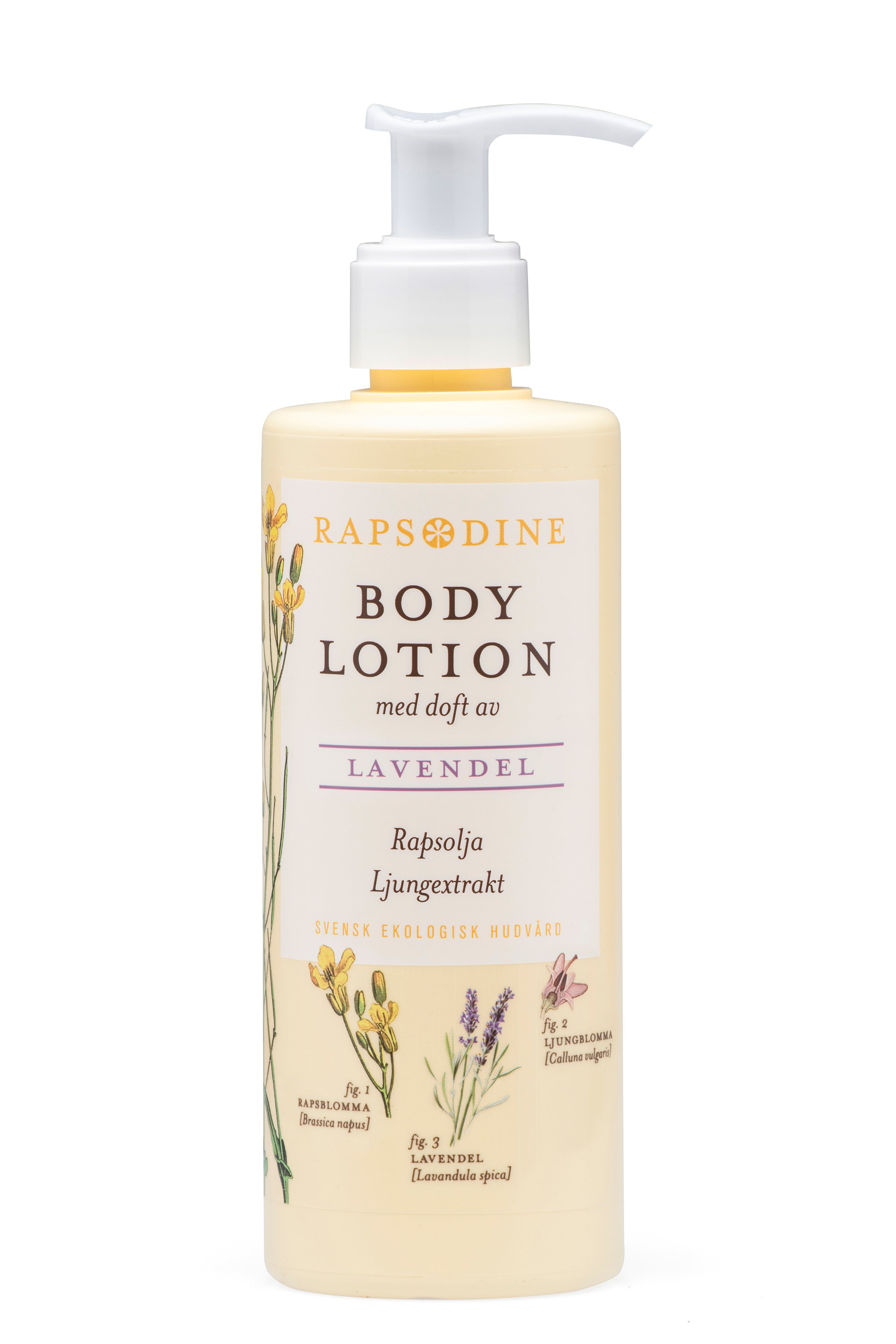 Bodylotion,  Lavendel 250 ml svensk, ekologisk hudvård från Rapsodine
