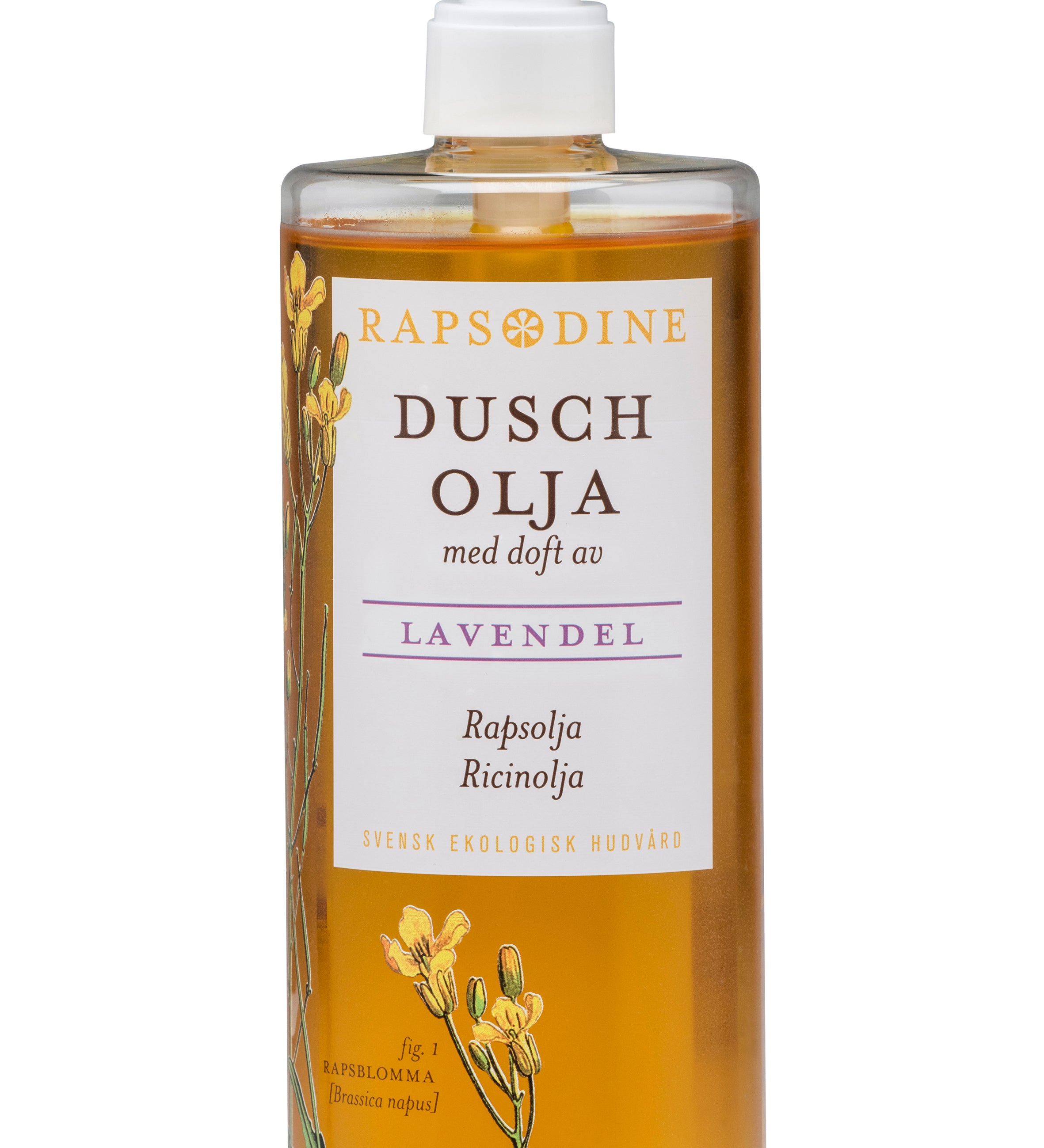 Svensk, ekologisk och vegansk duscholja, 500 ml från Rapsodine