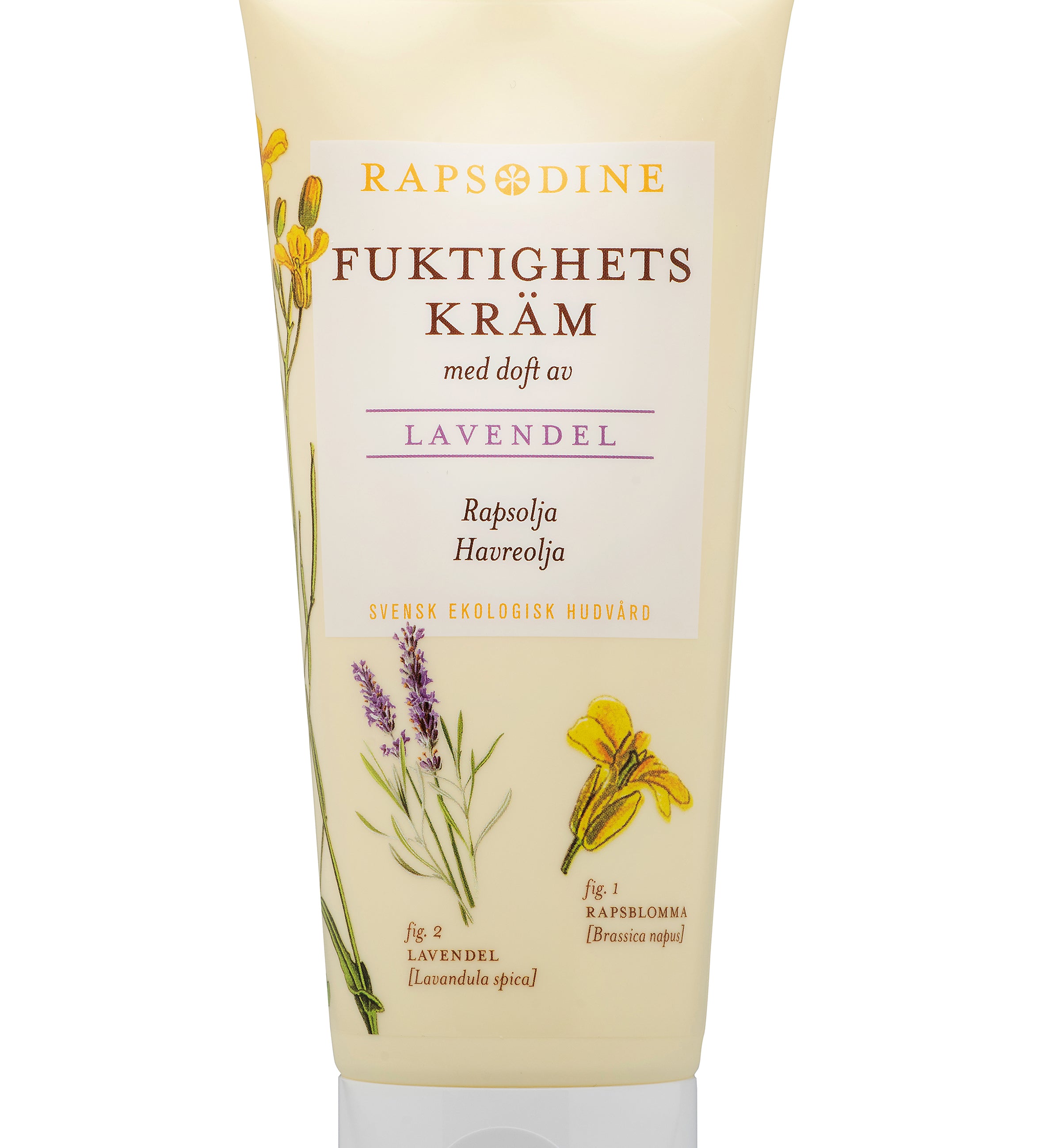 Fuktighetskräm, Lavendel 200 ml. Svensk ekologisk hudvård från Rapsodine. 